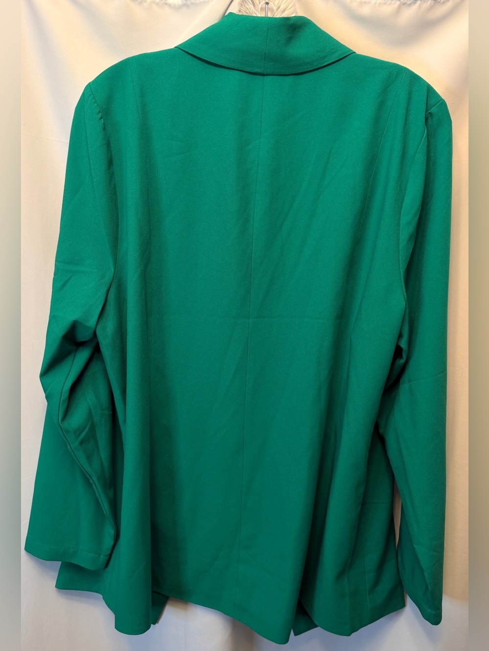 NWT Torrid Women's 0 Large 12 Studio Crepe Classic Shawl Collar Blazer Green - Picture 7 of 13